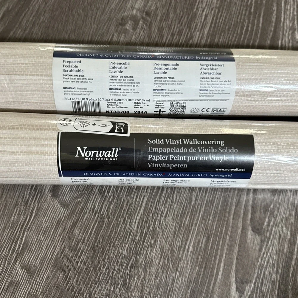 Norwall Concerto Collection NT33708 284A Grasscloth Wallpaper Taupe 2 Rolls